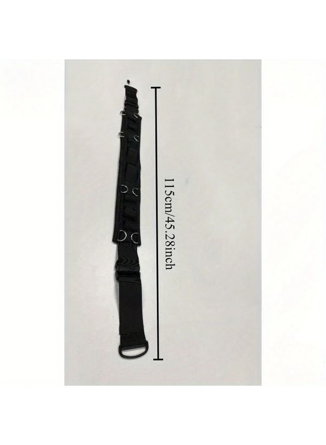 حزام كاميرا أسود قابل للتعديل ومتين ومتنفس لحمل الكاميرا على الخصر مع جيوب متعددة - Image 4