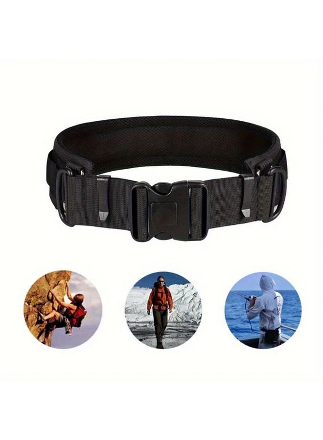 حزام كاميرا أسود قابل للتعديل ومتين ومتنفس لحمل الكاميرا على الخصر مع جيوب متعددة - Image 5
