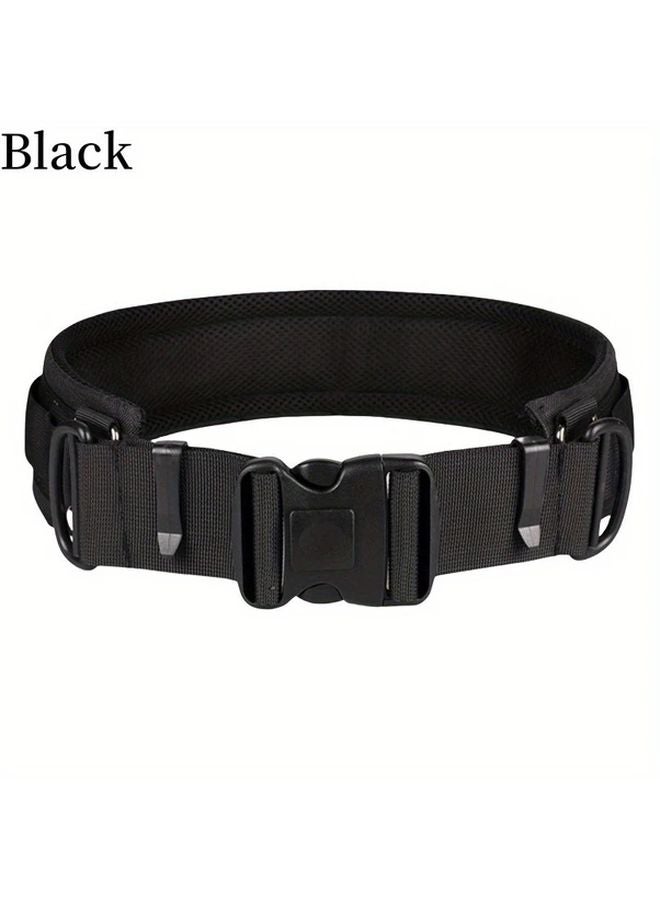 حزام كاميرا أسود قابل للتعديل ومتين ومتنفس لحمل الكاميرا على الخصر مع جيوب متعددة - Image 1
