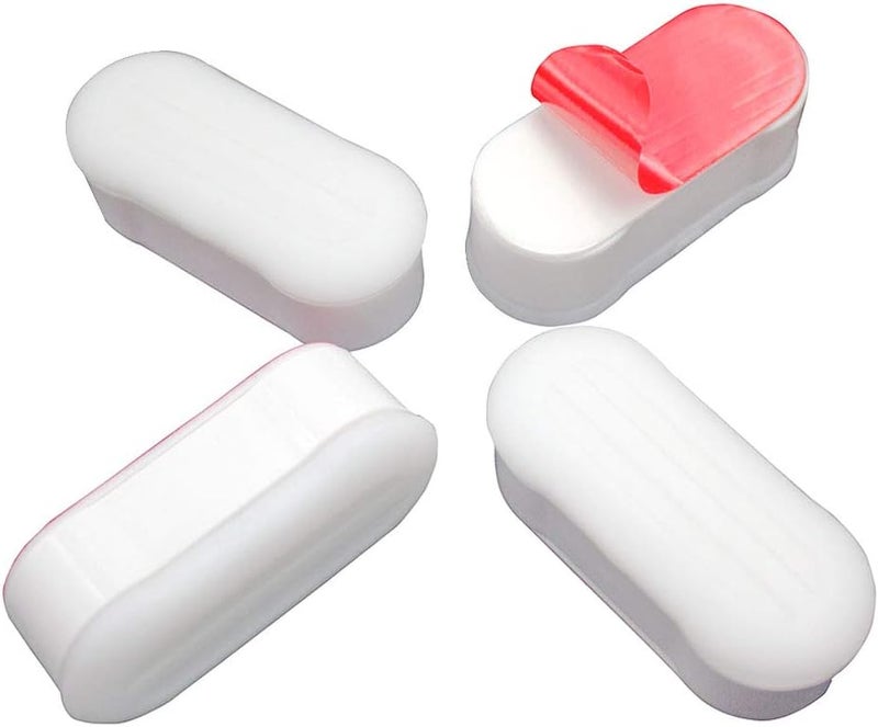 Foo Foo Bidet Toilet Seat Bumper for Bidet Attachment with Strong Adhesive White 4PACK - Image 1