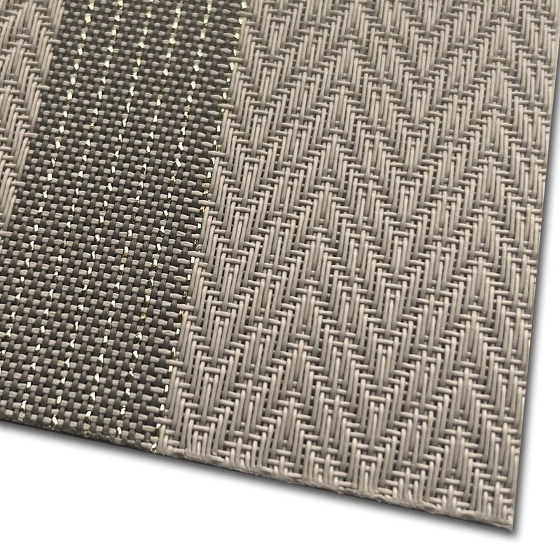 Mockery Vinyl Placemats Set of 4 Rectangle 1218 Washable Vintage Woven Placemats NonSlip Insulation Placemat Washable Table Mats for Dining Kitchen Restaurant Table - Image 3