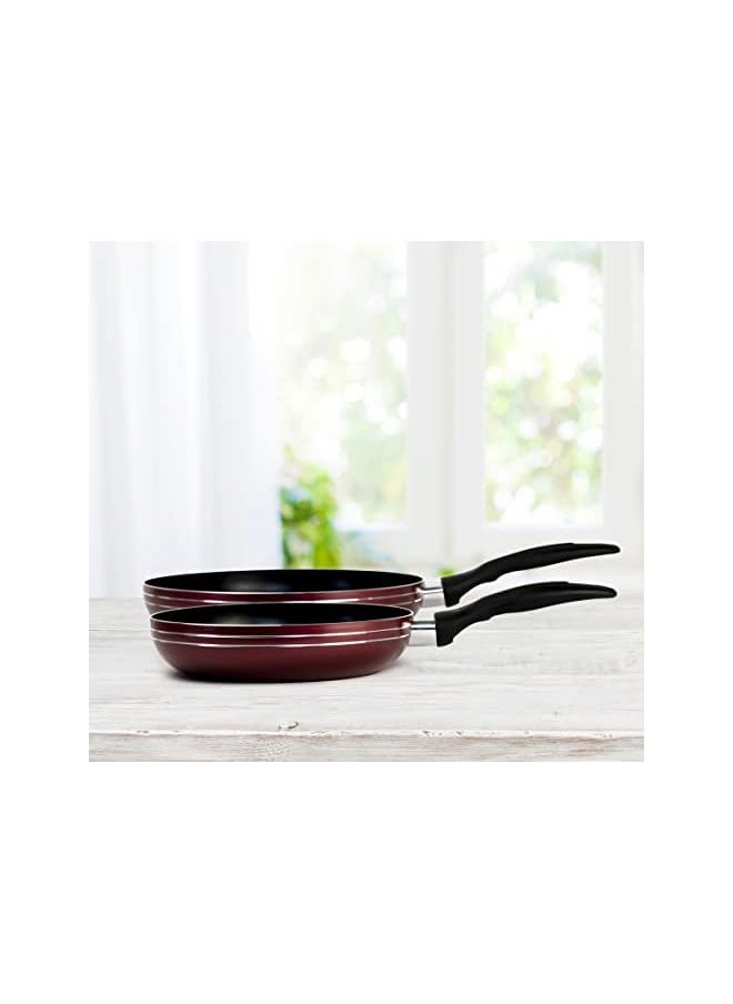 Cuisine Art Art CKB4-2026 Wilson Aluminum Fry Pan 2 Pieces Set - 20cm & 26cm, Non-Stick Coating Frypan Induction Safe Frying Pans with Durable Soft Touch Handle Heat-Resistant Cookware Pans  - Image 5
