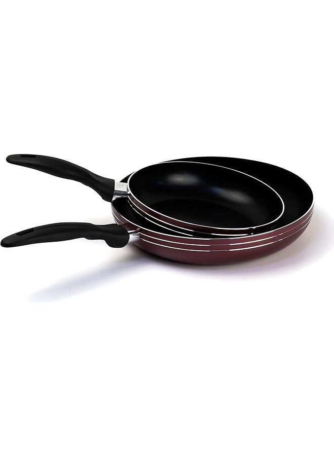 Cuisine Art Art CKB4-2026 Wilson Aluminum Fry Pan 2 Pieces Set - 20cm & 26cm, Non-Stick Coating Frypan Induction Safe Frying Pans with Durable Soft Touch Handle Heat-Resistant Cookware Pans  - Image 1