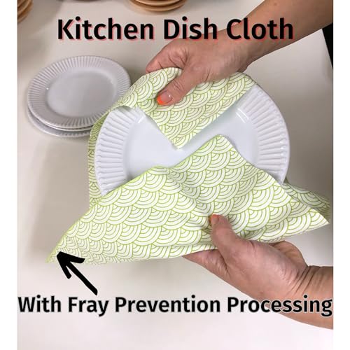 ZEN GIFT ENTERPRISE Tenugui Traditional Towel Made in Japan Fray Prevention 100% Cotton Eco Friendly Kitchen Towels Gift Wrapping Seigaiha Pattern Set of 3 12.99"x34.64" - Image 4