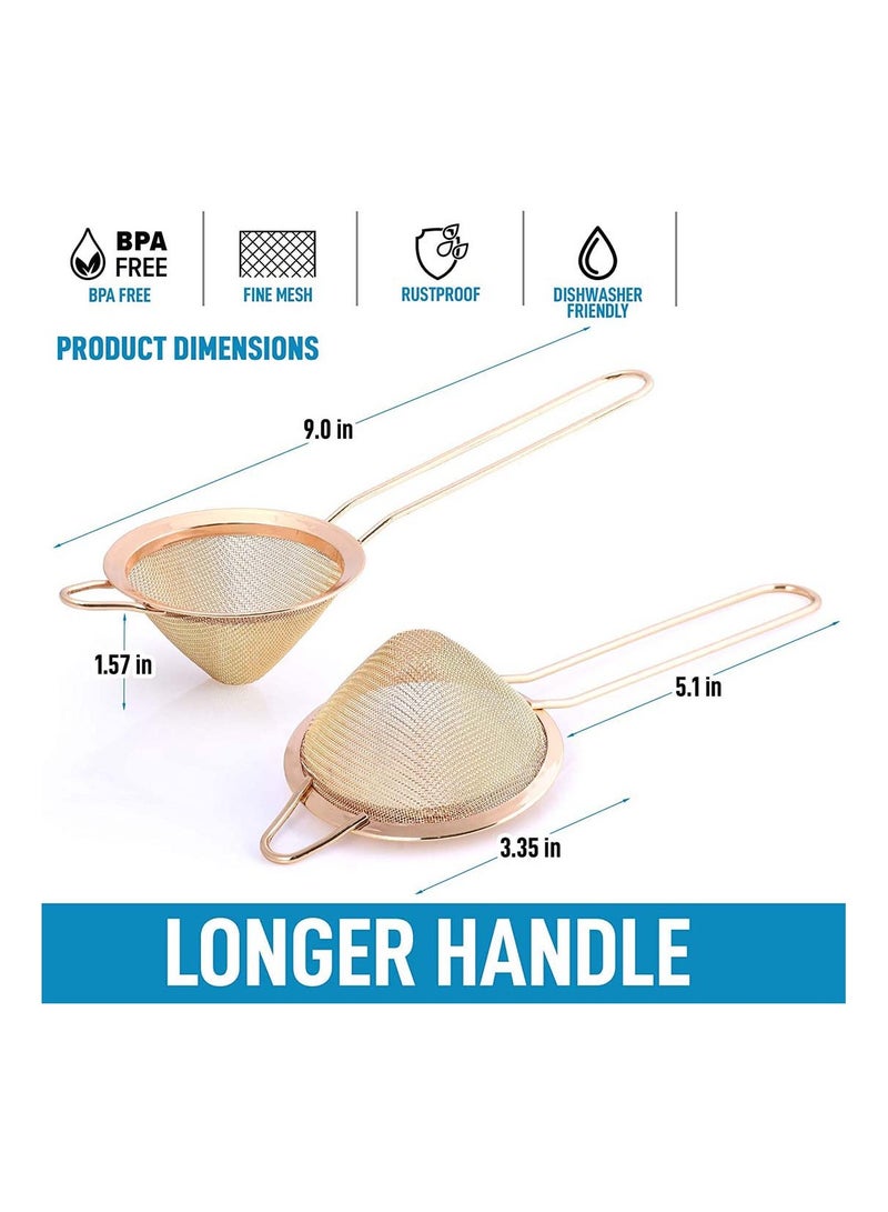 SYOSI غربال شبكي ناعم من الفولاذ المقاوم للصدأ مصفاة صغيرة فعالة على شكل مخروط للشموع والأعشاب والقهوة والمشروبات غربال شبكي ناعم غير قابل للصدأ ممتاز كمصفاة شاي - Image 3