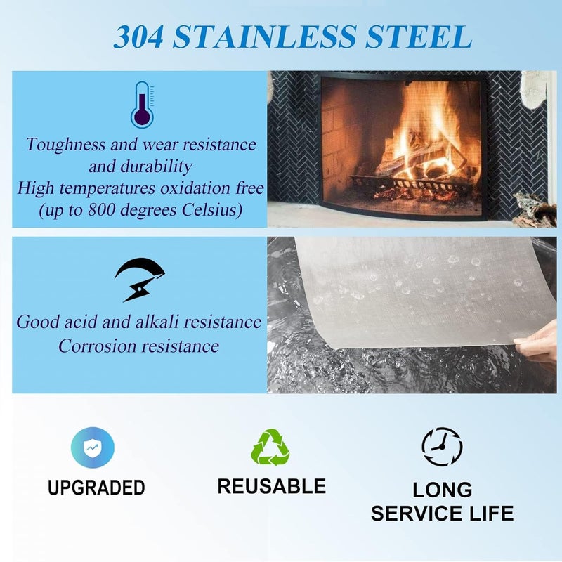 Jaliwala Jaliwala 2Pcs 60 Mesh Stainless Steel Mesh1650 inches 406127cm Woven Wire Mesh Not Easy to Rust Mesh Roll Steel Screen for DIY Project Floor Hole Garden Vent Cover - Image 5