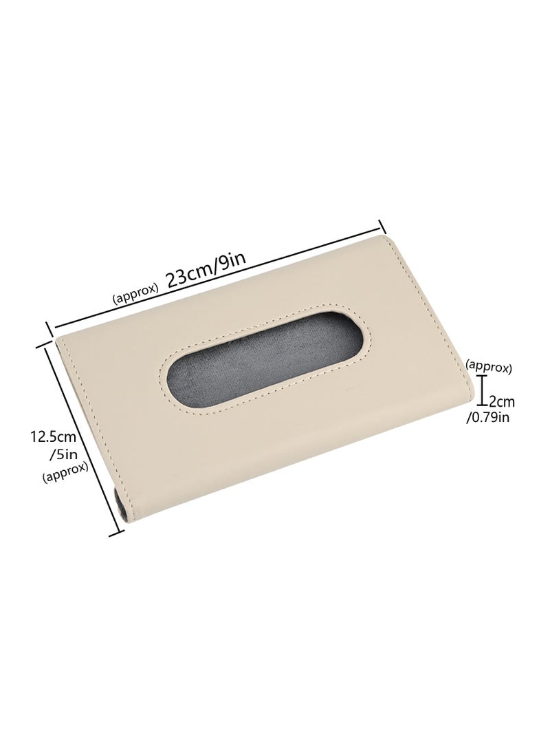 Generic PU Leather Car Tissue Holder Vehicle Tissues Case for Sun Visor and Seat Back (Excluding tissue)  - Image 4