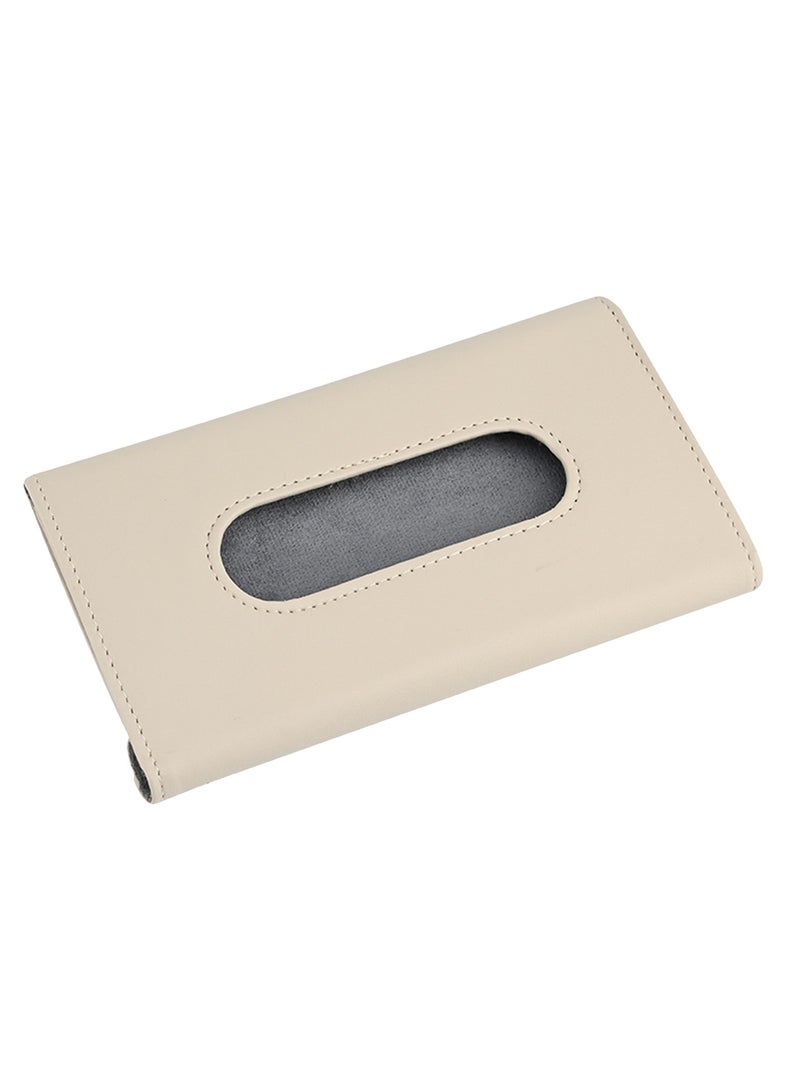 Generic PU Leather Car Tissue Holder Vehicle Tissues Case for Sun Visor and Seat Back (Excluding tissue)  - Image 3