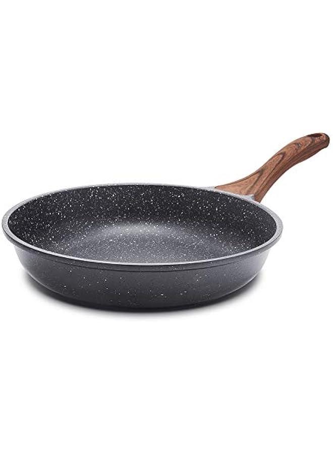Nonstick Frying Pan Skillet, Swiss Granite Coating Omelette Pan, Healthy Stone Cookware Chef's Pan, PFOA Free (8/9.5/10/11/12.5 Inch) (10 Inch) - Image 1