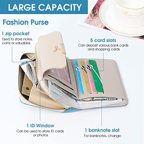 PALAY® Mini Wallet For Women PU Leather Purse with Zipper Bifold Card Coin Holder Cash Bag Clutch Wallet Fashion Women Wallet Purse Gift Small Wallet for Girl - Image 3
