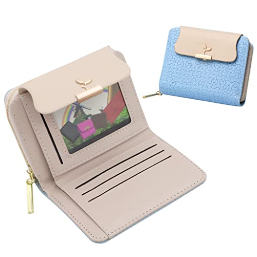 PALAY® Mini Wallet For Women PU Leather Purse with Zipper Bifold Card Coin Holder Cash Bag Clutch Wallet Fashion Women Wallet Purse Gift Small Wallet for Girl - Image 1