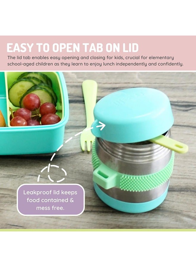 melii وعاء طعام للأطفال، ترمس فidget مع غلاف سيليكون، خالي من BPA، محكم التسرب ومعزول، يحافظ على الطعام دافئًا لمدة 5 ساعات، 10.1 أونصة، 300 مل - Image 5