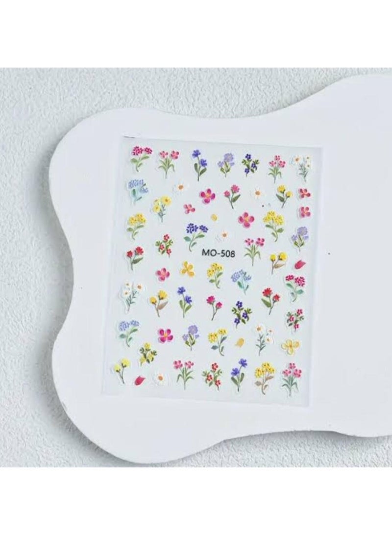 Modern 5D nail stickers - 3D for an attractive nail look in minutes - High-quality sticker compatible with nail polish and gel. - Image 1
