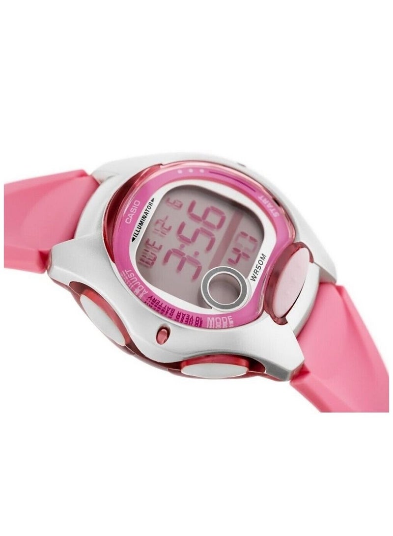 Casio Girls Watch Digital Pink Display Resin Band LW-2004BVDF. - Image 2
