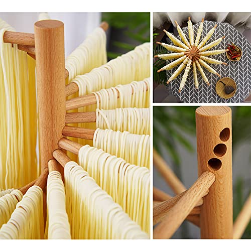 VALDUS Wood Collapsible Homemade Household Noodle Dryer Rack Hanging Pasta Drying Rack for Home Kitchen - Image 3
