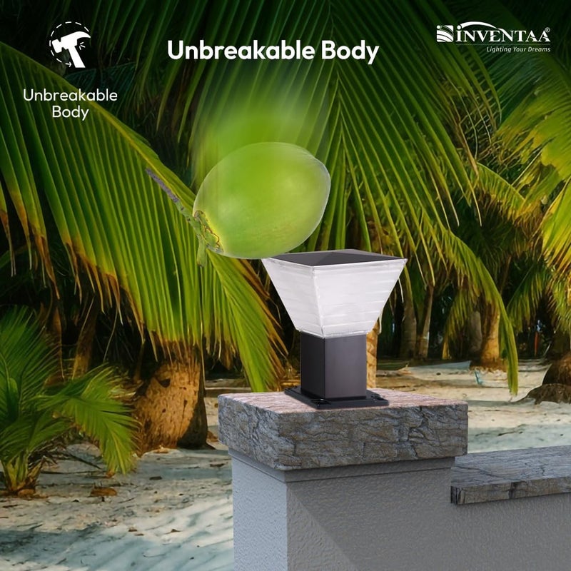 INVENTAA Aluminium Villa 12W LED Gate Light - Waterproof Outdoor Lamp for Home Gate, Compound Wall, Main Gate, Pillar - Bollard Light, Cool White, 1-Year Warranty - Image 5