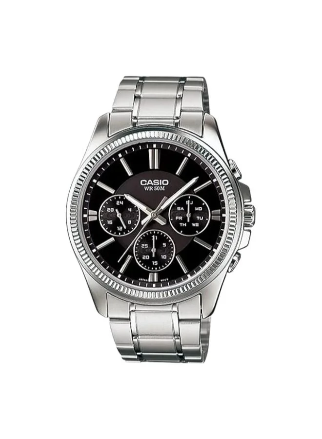 كاسيو Men's Stainless Steel Analog Watch MTP-1375D-1A - 42 mm