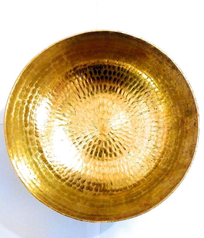 RewariCraft Brass Hammered Pital Kadai Without Handle (1500 ML) - Image 3