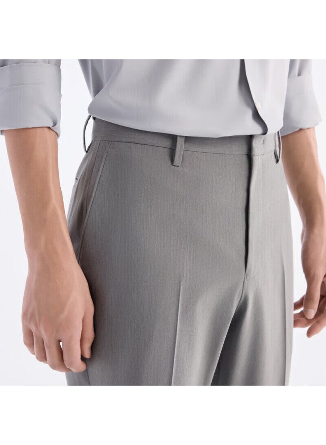 Joeone Men's Pants, Dress Pants , Spring And Summer Business Straight-leg Casual Trousers For Me - Image 2