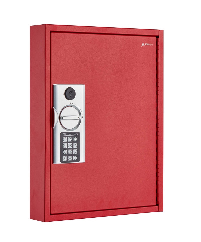Adiroffice Key Holder Wall Mount - 60 Keys Lock Box with Code, Key Cabinet Wall Mount, Valet Parking Key Box, Car Dealer Key Cabinet - Space Saving Locking Key Box Wall Mount with Digital Lock - Image 1