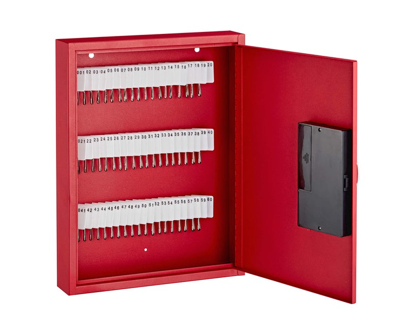 Adiroffice Key Holder Wall Mount - 60 Keys Lock Box with Code, Key Cabinet Wall Mount, Valet Parking Key Box, Car Dealer Key Cabinet - Space Saving Locking Key Box Wall Mount with Digital Lock - Image 4