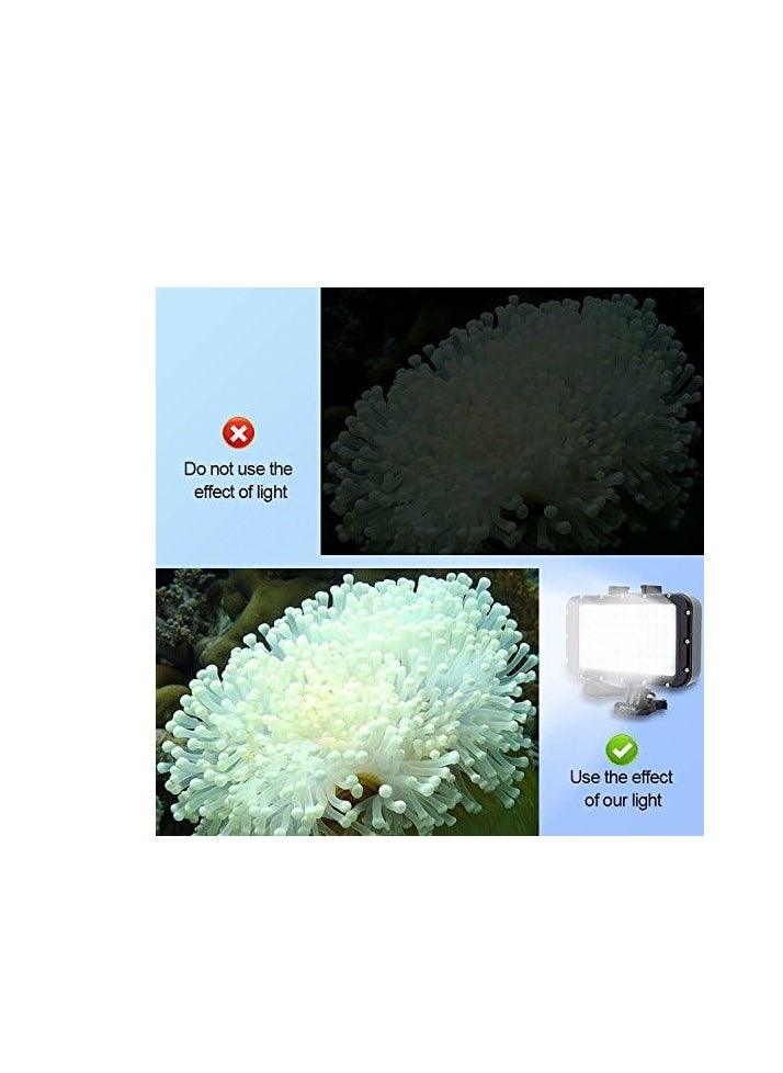 Suptig - Underwater Lights Dive Light 84 Led High Power Dimmable Waterproof Led Video Light Waterproof 164Ft(50M) For Gopro Canon Nikon Pentax Panasonic Sony Samsung Slr Cameras Black - Image 1