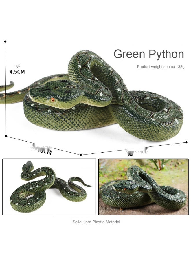 NIBEMINENT Realistic Wild Animal Golden Python Snake Toy