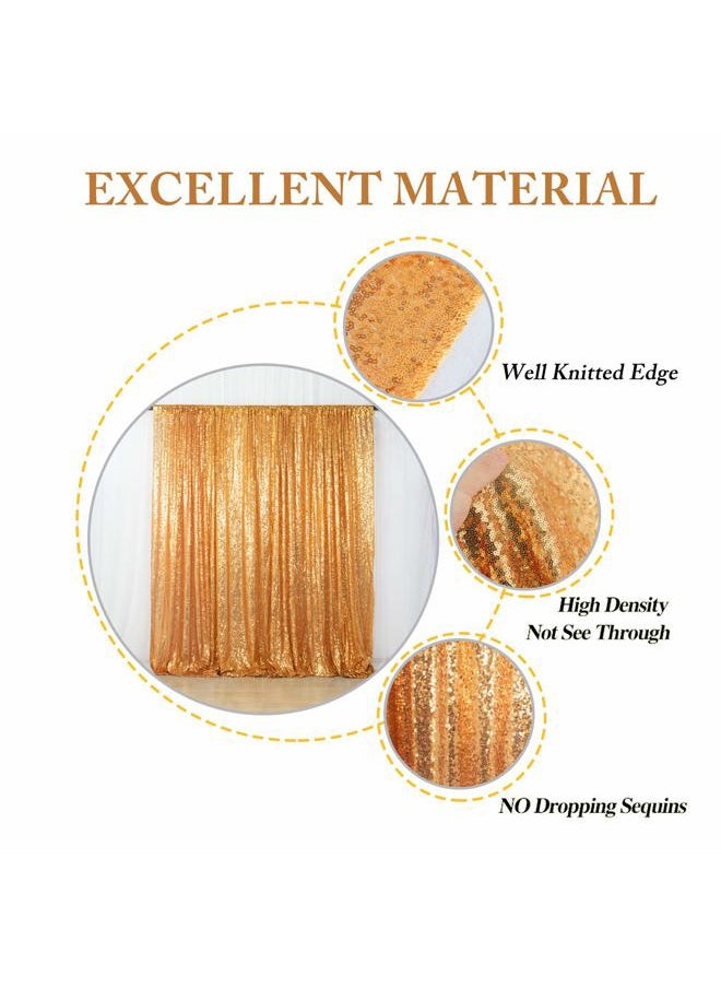 ShinyBeauty - Sequin Backdrop 4FTx6FT-Gold Backdrops Photography Background for Wedding/Party/Curtain/Birthday/Christmas/Prom/Other Event Decor -(48inx72in) (Gold) - Image 1