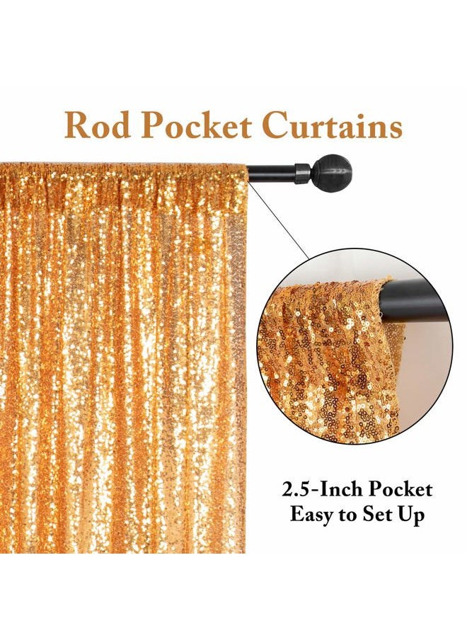 ShinyBeauty - Sequin Backdrop 4FTx6FT-Gold Backdrops Photography Background for Wedding/Party/Curtain/Birthday/Christmas/Prom/Other Event Decor -(48inx72in) (Gold) - Image 1