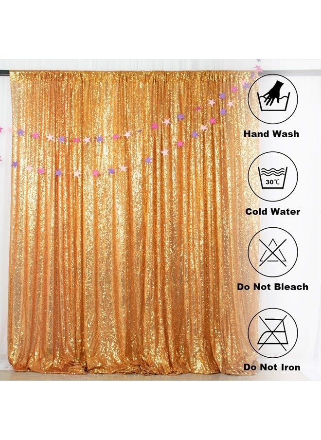 ShinyBeauty - Sequin Backdrop 4FTx6FT-Gold Backdrops Photography Background for Wedding/Party/Curtain/Birthday/Christmas/Prom/Other Event Decor -(48inx72in) (Gold) - Image 1