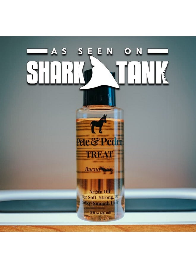 Pete & Pedro Pete & Pedro TREAT - Argan Oil Moisturizing Hair Treatment | Keeps Hair Soft, Strong, Frizz-Free, Silky, & Shiny | Helps Dry & Damaged Hair, Skin, Nails, & Cuticles | As Seen on Shark Tank, 2 oz.  - Image 4