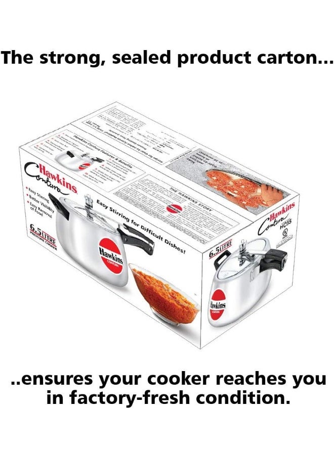 Hawkins Hawkins Contura Aluminium Pressure Cooker, 6.5 Litres, Silver  - Image 1
