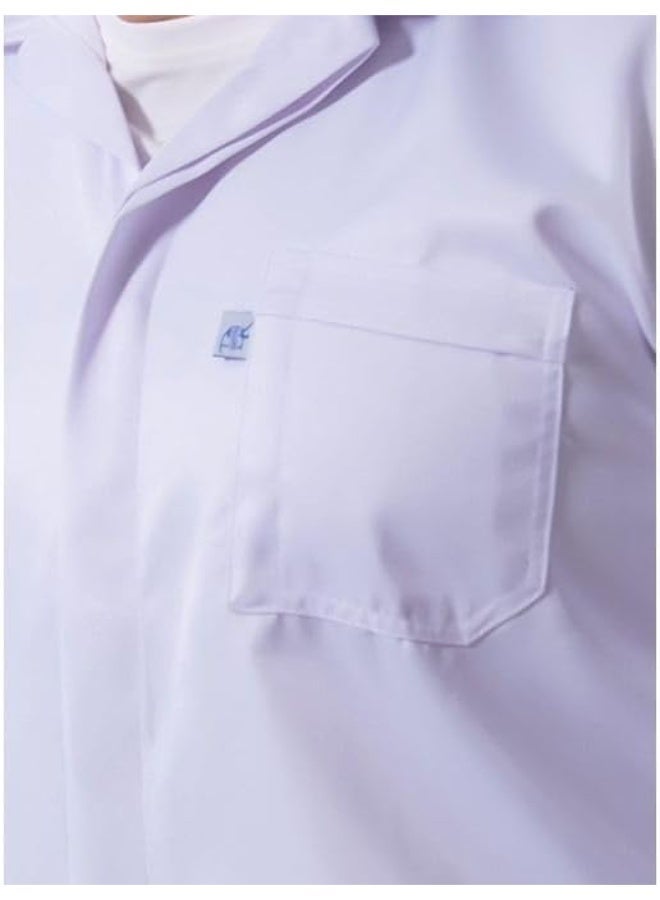 Dr Uniform Premium Classic Lab Coat for Men, White, Professional Medical Coat - Image 4