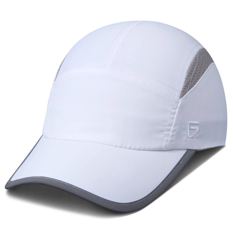 GADIEMKENSD Womens Hats Baseball Cap UPF 50+ Sun Quick Dry Lightweight Breathable Trucker Hat Outdoor Hiking Fishing Run Golf Sports A Dad Mesh Hats Reflective Running Hat Ponytail for Women White - Image 1