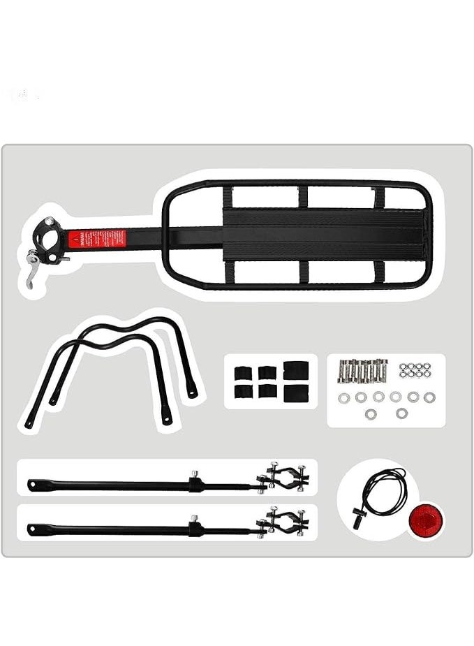Generic Arltb Aluminum Alloy Bike Carrier Rack Adjustable 50kg Capacity Bicycle Accessories Cargo Rack for Mountain Bike Road Bike Garage  - Image 3