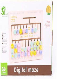 Generic Generic Wood digital maze with arithmetic equations for learning math and fun for kids - multi color 