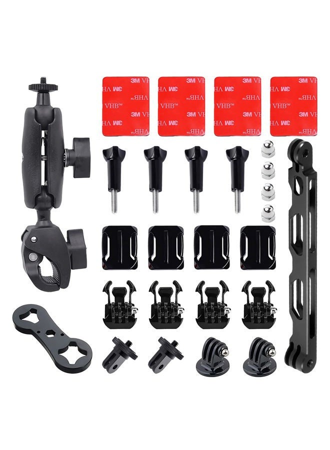 Sruim Motorcycle Accessory Bundle for Insta360 ACE Pro ONE X4 X3 X2 X ONE R RS GO 2 3, Gopro hero Max, Fusion, DJI OSMO Action 2 3 4 Camera - Image 1