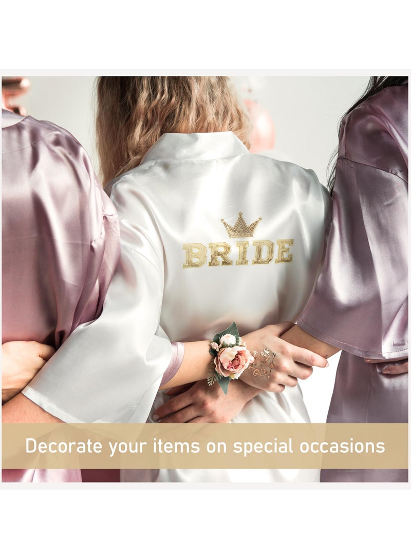 KASTWAVE 28 Pcs Iron on Letters Sequin Gold  A-Z Alphabet Letter Patches for Backpacks, Jackets, Clothing, Shirts, Small Iron on Letters Patches - Image 2