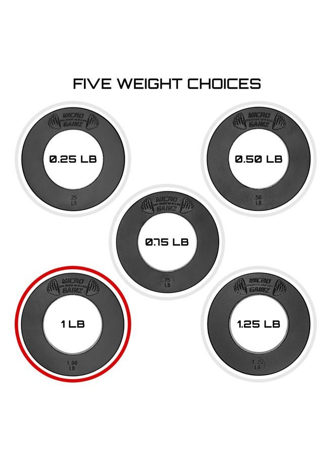 MICRO GAINZ USA Made Olympic Fractional Weight Plate Sets of 2 Plates .25LB-1.25LB (Choose Set)-Designed for Olympic Barbells, Used for Strength Training and Loading - Image 4
