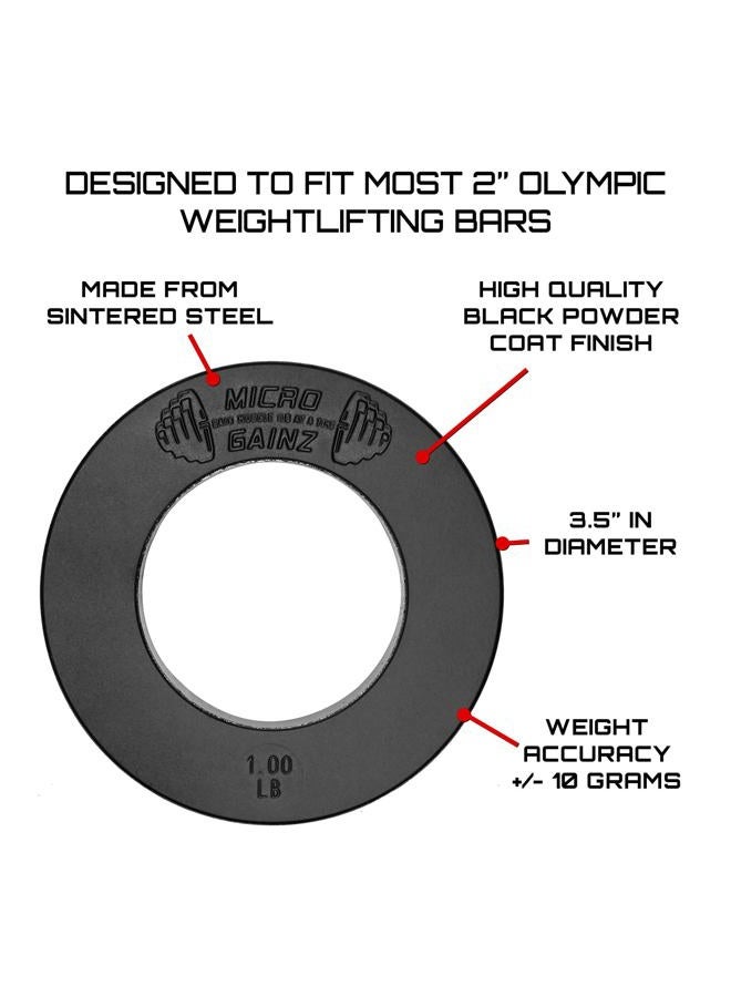 MICRO GAINZ USA Made Olympic Fractional Weight Plate Sets of 2 Plates .25LB-1.25LB (Choose Set)-Designed for Olympic Barbells, Used for Strength Training and Loading - Image 3