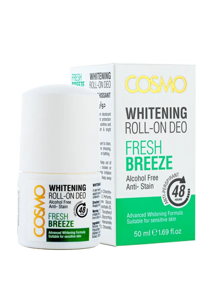 COSMO Cosmo Whitening Roll on Deo Fresh Breeze 50ml Men and Women 