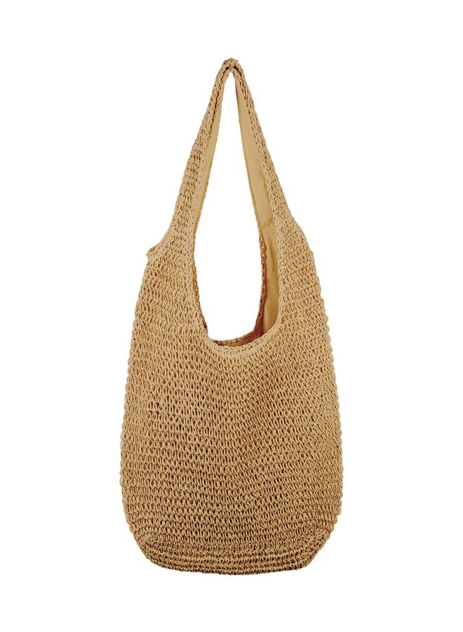 KUANG! Women Large Straw Rattan Beach Tote Bag Hobo HandBags Handle Summer Handwoven Straw Purse - Image 1