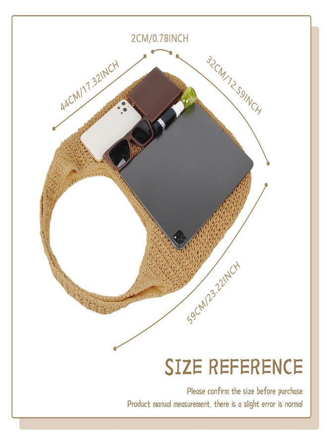 KUANG! Women Large Straw Rattan Beach Tote Bag Hobo HandBags Handle Summer Handwoven Straw Purse - Image 4