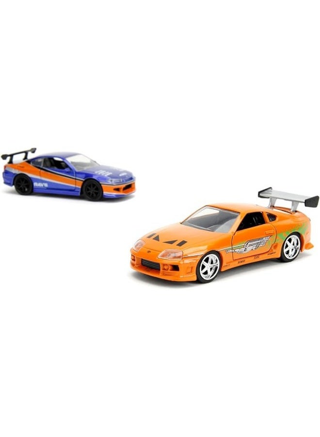 Jada Fast & Furious Twin Pack Model Car Set 2001 Nissan Silvia S15 & Brian's Toyota Supra (1:32) - Image 5