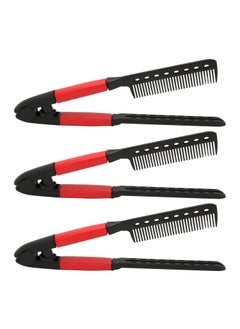 Semme 3Pcs V Shaped Styling Hair Comb for Straightening Knotty and Unkempt Hair High Temperature Resistant Lightweight and Portable Comb with Rounded Teeth 