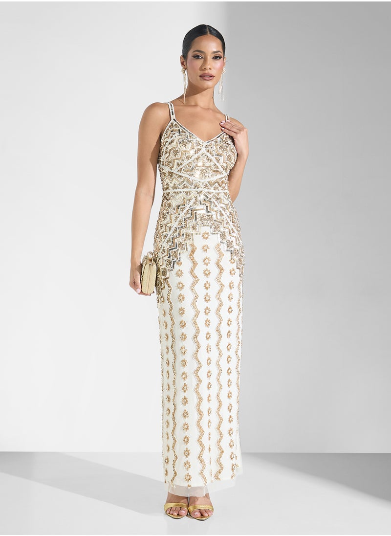 Namshi x Beaded Evening Dress  - Image 5