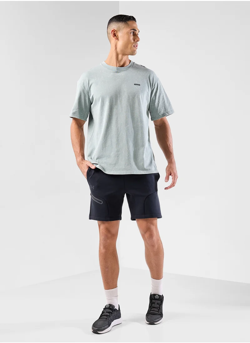 UNDER ARMOUR Men's UA Heavyweight Oversized Logo Wash Short Sleeve T-shirt