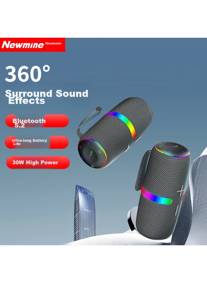 Newmine مكبر صوت بلوتوث لاسلكي N511، مكبر صوت ميني ملون، محمول للاستخدام المنزلي والخارجي، مكبر صوت للكمبيوتر المكتبي، مقاوم للماء، عالي القدرة، عمر بطارية طويل - Image 1
