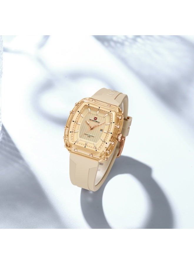 نافيفورس ساعة نسائية فاخرة مقاومة للماء NF7124 - Image 3