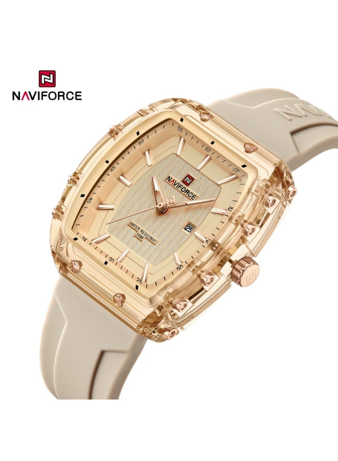 نافيفورس ساعة نسائية فاخرة مقاومة للماء NF7124 - Image 1